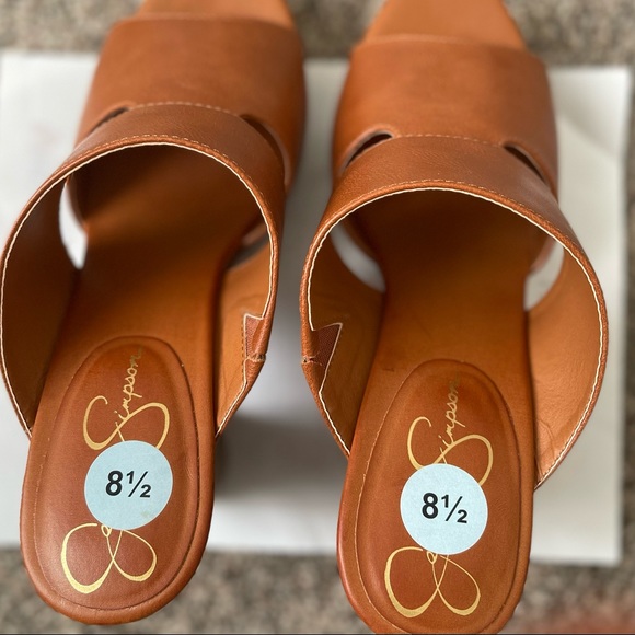 Jessica Simpson Tan Summer Wedge Sandals Size 8.5 - Picture 4 of 4